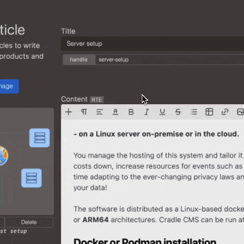Showing menu for chosing editor